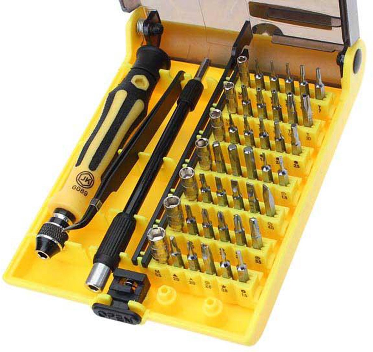 MMOBIEL Jackly 6089B - Precisie Reparatieset - 45-delig - inclusief Flexibel Verlengstuk